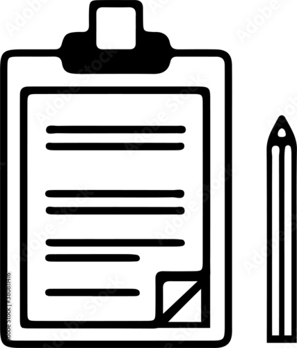 clipboard icon isolated on white background