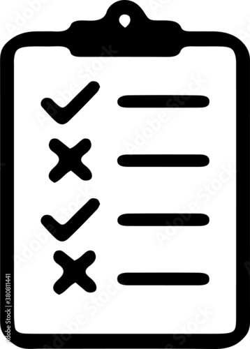 clipboard icon isolated on white background