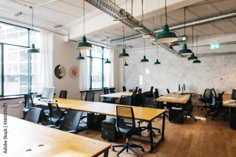 Bright Minimalist Co-Working Space Defocused Bright Minimalist Co-Working Space Defocused
