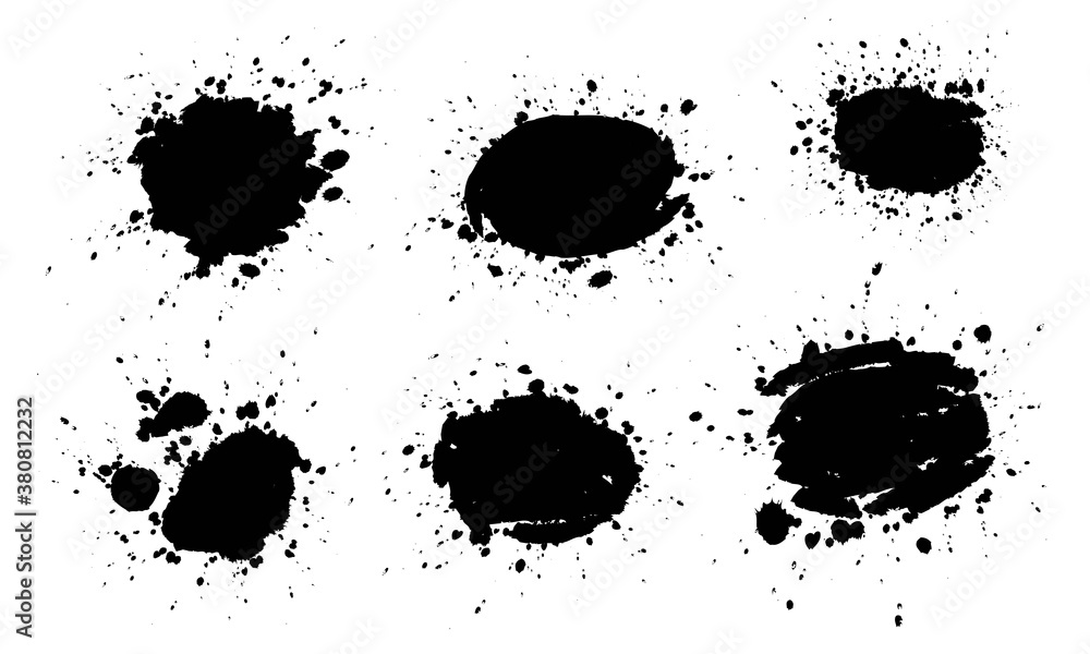 Vector set of hand drawn brush strokes, stains for backdrops. grunge backdrop, dirt banner, watercolor design and dirty texture. vector illustration Vector set of hand drawn brush strokes, stains for backdrops. grunge backdrop, dirt banner, watercolor design and dirty texture. vector illustration