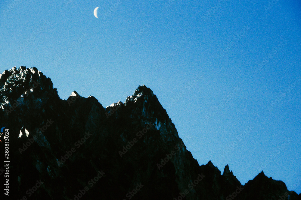 Moonrise over Colchuck Peak, Enchantments, WA Moonrise over Colchuck Peak, Enchantments, WA