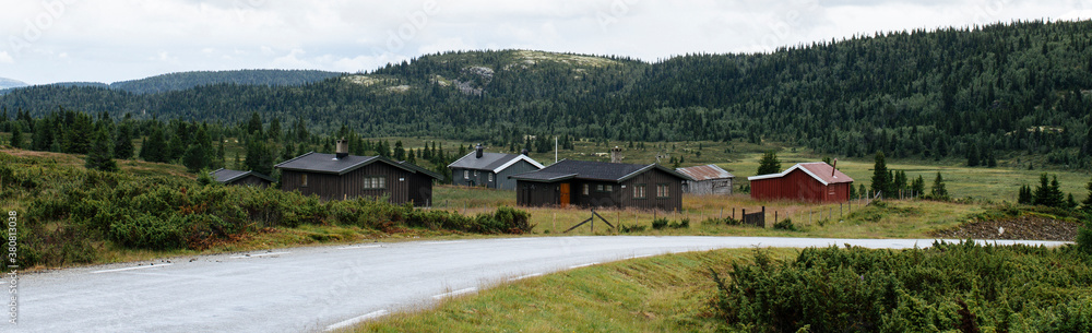 View of a mountain road. View of a mountain road.