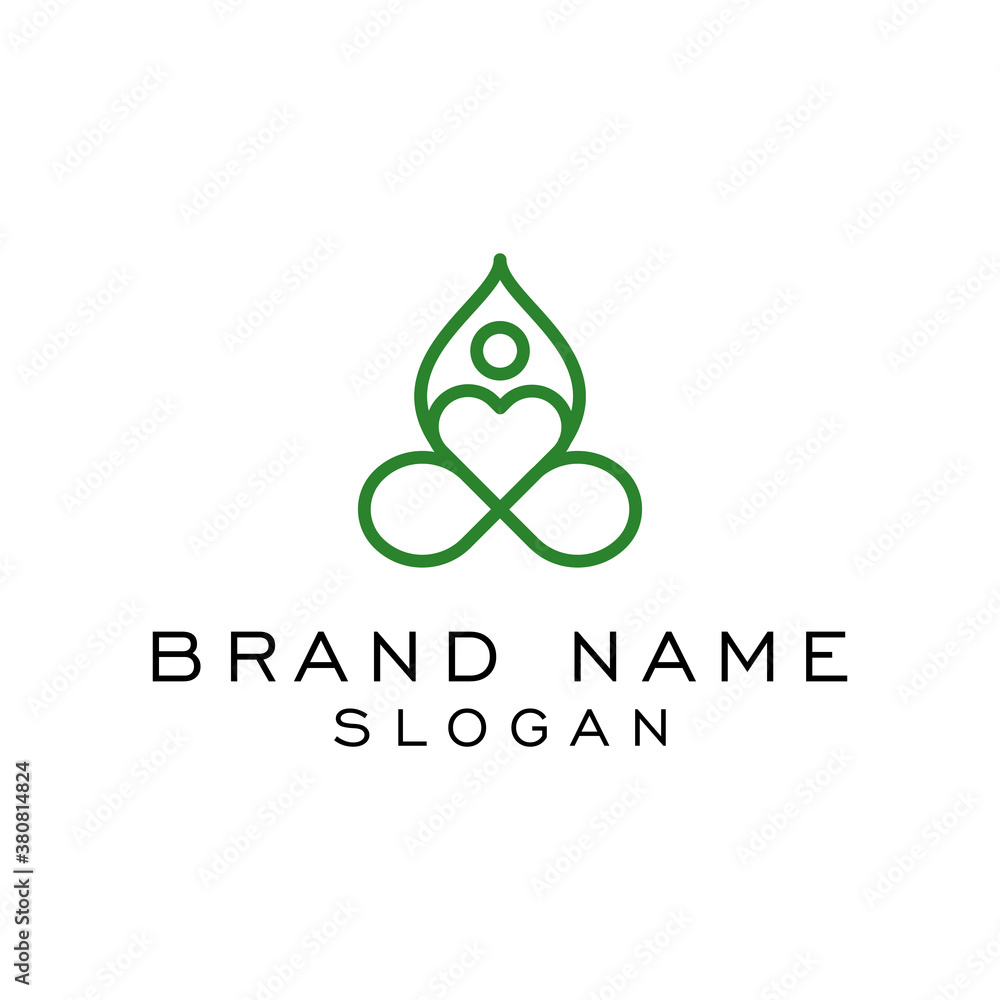 People yoga icon logo design template People yoga icon logo design template