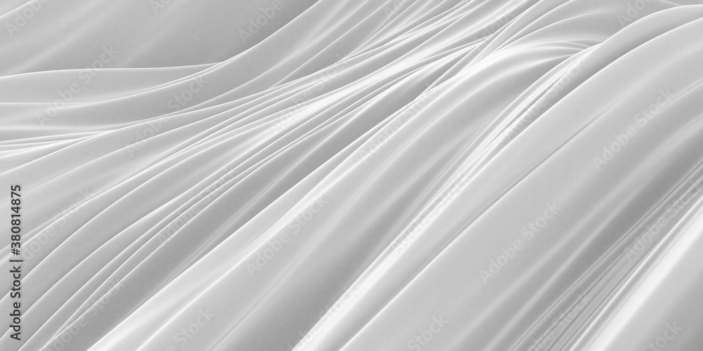 Fototapeta premium White abstract liquid wavy background