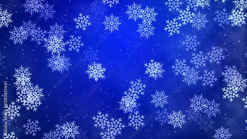 Snowflakes falling over the clear blue loop Background. glittering amazingly sunny weather. Frozen diamond dust Particles snowflake falling shining, snowing winter day. Christmas, Happy New Year. Snowflakes falling over the clear blue loop Background. glittering amazingly sunny weather. Frozen diamond dust Particles snowflake falling shining, snowing winter day. Christmas, Happy New Year.