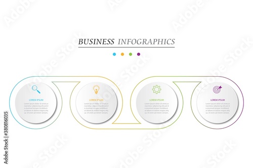 Presentation business infographics template with 4 options.