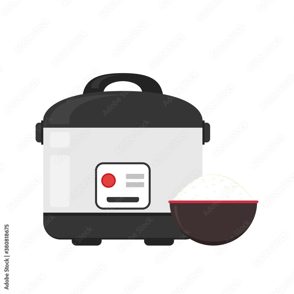 Rice cooker on white background. Rice cooker cartoon vector. symbol. Rice cooker on white background. Rice cooker cartoon vector. symbol.
