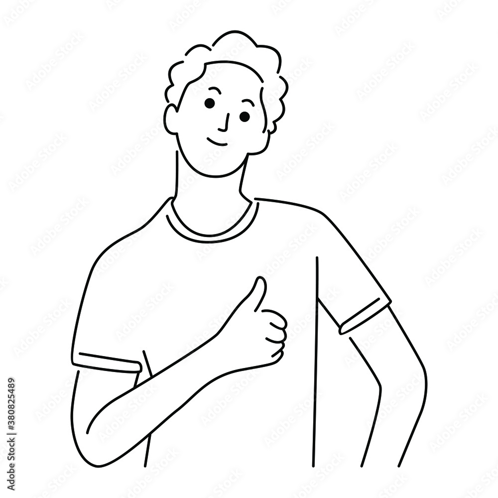 Businessman shows ok sign Businessman shows ok sign