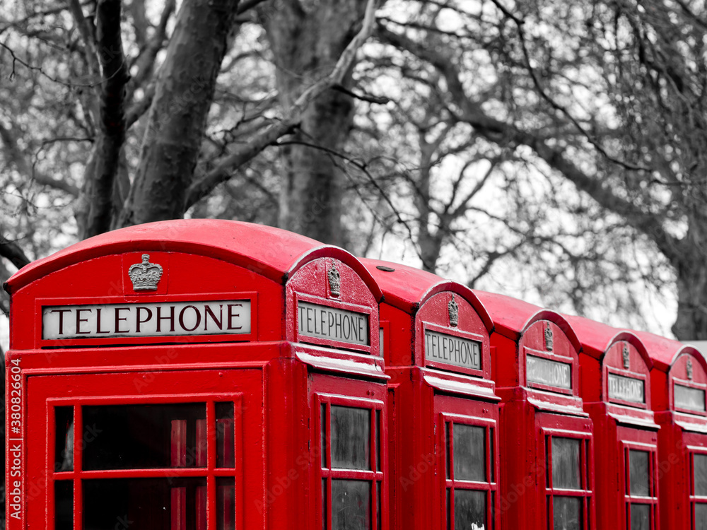 Red Telephone Boxes. London. England
