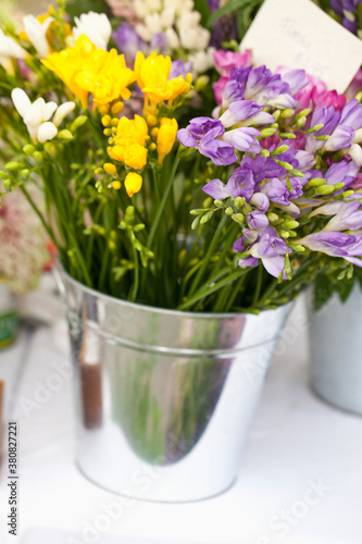 Wallpaper Mural Bucket of Fresh Flowers Torontodigital.ca