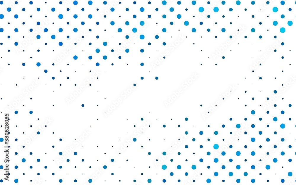Light BLUE vector backdrop with dots. Illustration with set of shining colorful abstract circles. Pattern for ads, leaflets.