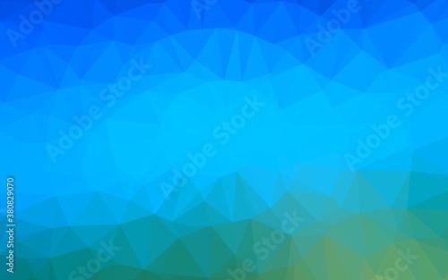 Light Blue, Green vector low poly cover. Brand new colorful illustration in with gradient. Template for a cell phone background.