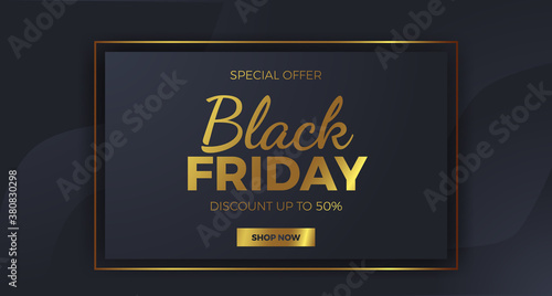simple and minimalism elegant sale offer black friday poster banner template