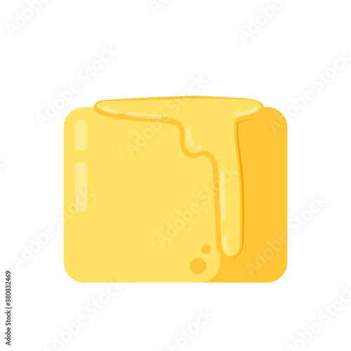 Butter vector. Butter stretch. Butter on white background.