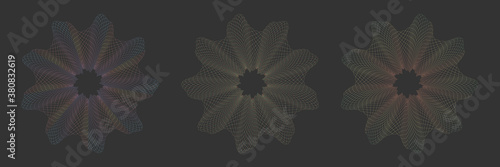 Design elements. Guilloche elements for make diploma or certificate.