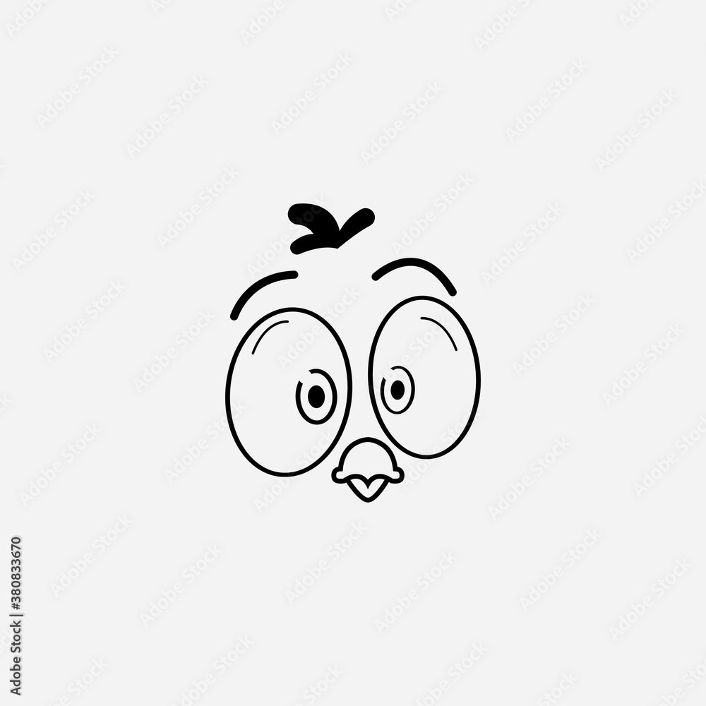 Fototapeta premium cartoon birdies face emoticon design