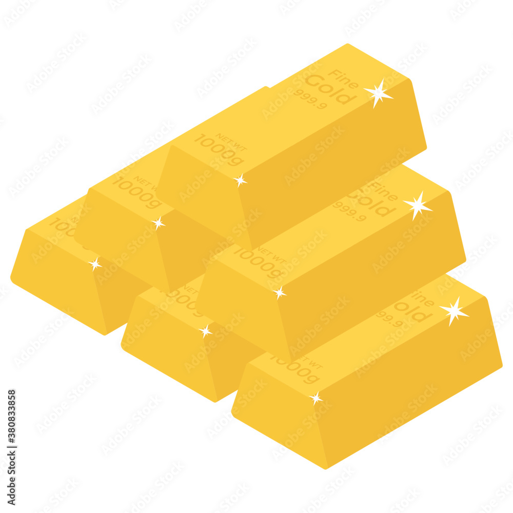 Isometric vector gold stack icon
Isometric vector gold stack icon