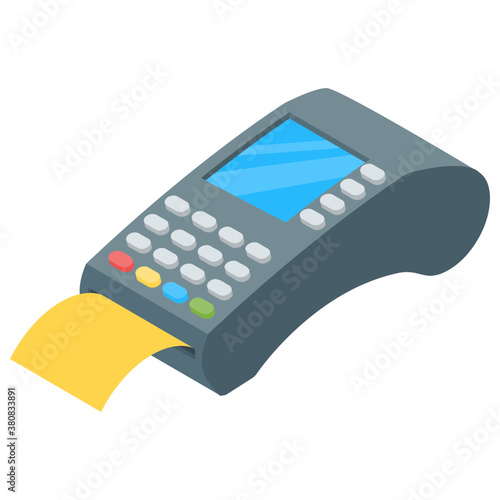 
Isometric vector of pos icon 

