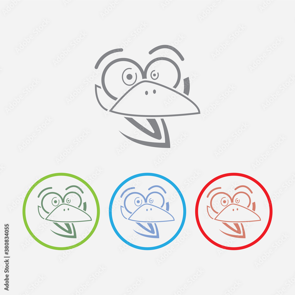cartoon birdies face emoticon design cartoon birdies face emoticon design