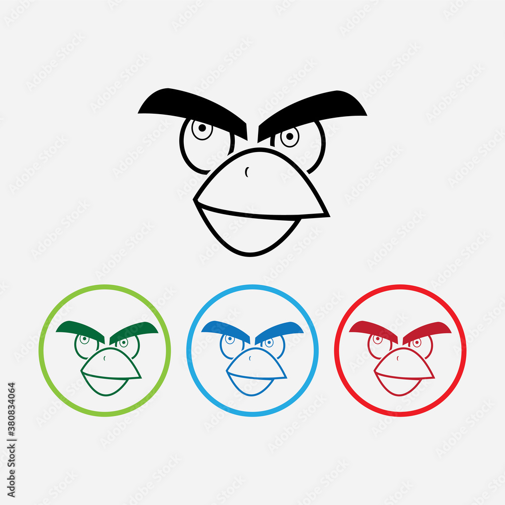cartoon birdies face emoticon design cartoon birdies face emoticon design