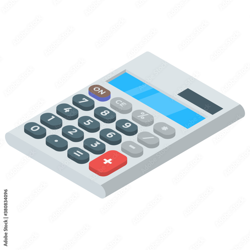 Calculator icon in isometric vector
Calculator icon in isometric vector