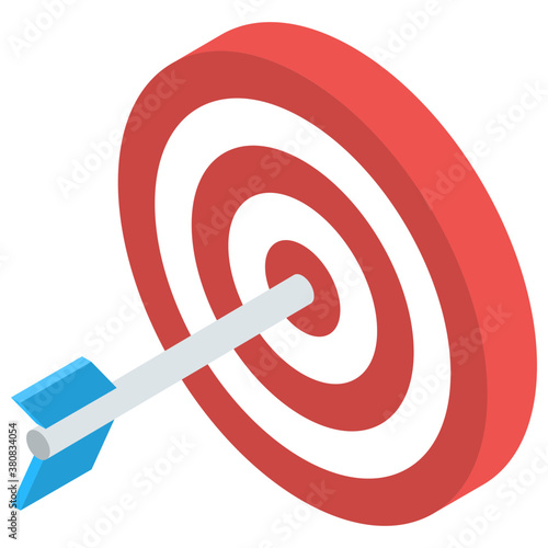 
Isometric vector of  goal or target icon
