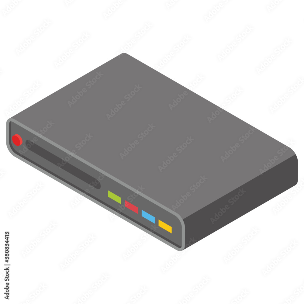 Dvd player, isometric vector icon.
Dvd player, isometric vector icon.