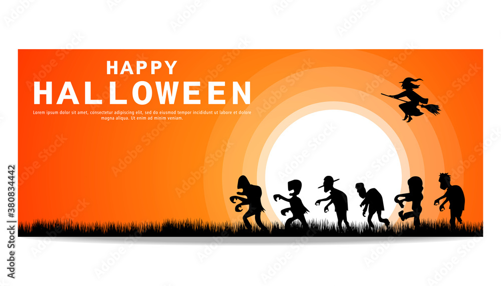 happy halloween banner or party invitation background happy halloween banner or party invitation background