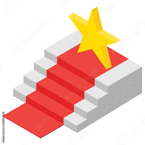 
Award Ceremony, isometric vector icon.
