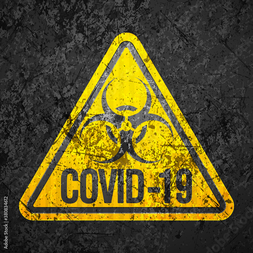 Covid-19 road sign background