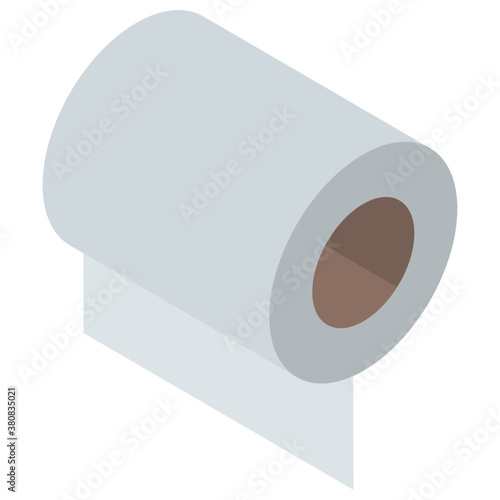 
Isometric vector tissue roll icon 
