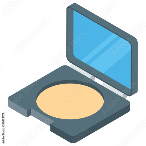 
Isometric vector representing compact powder
