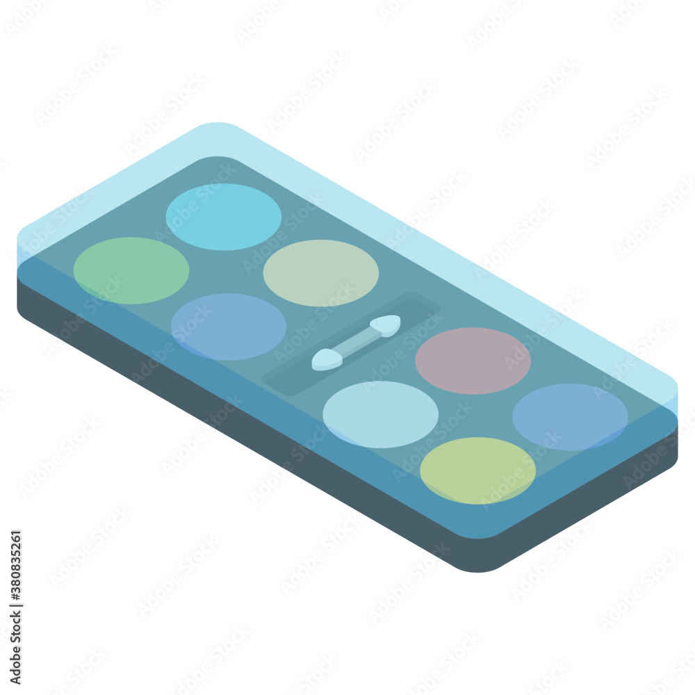 Eye shades kit icon in isometric vector
Eye shades kit icon in isometric vector