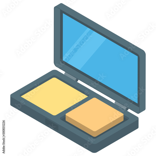 
Isometric vector representing face powder
