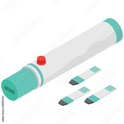 
Glucometer , isometric vector icon, 

