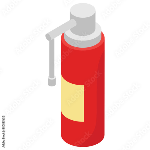 
Inhaler, isometric vector icon, 
