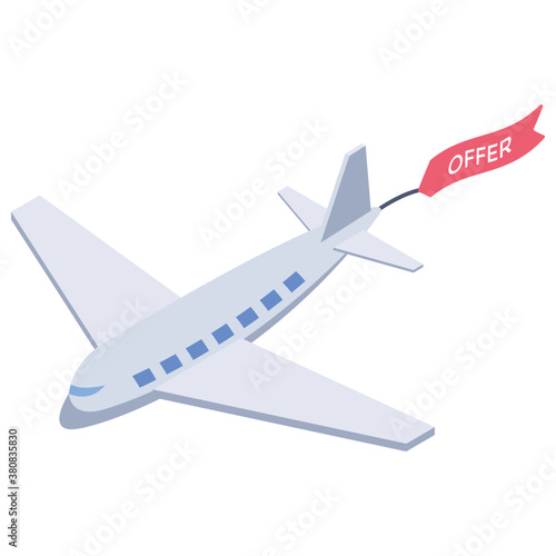 
Traveling offer icons in isometric vector
