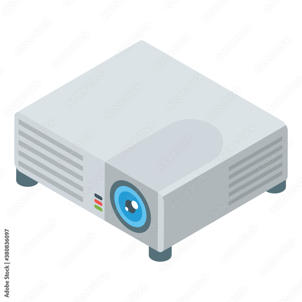 Projector icon, isometric design
Projector icon, isometric design