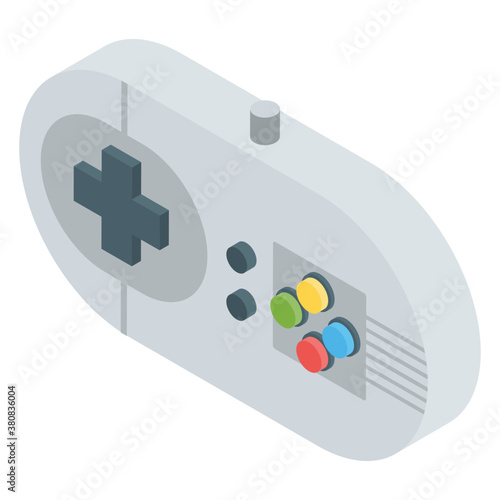 
Video game icon in isometric vector 
