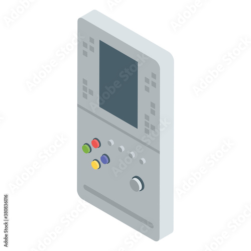 
Video game icon in isometric vector 
