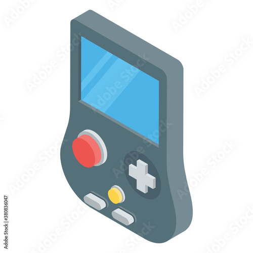 
Video game icon in isometric vector 
