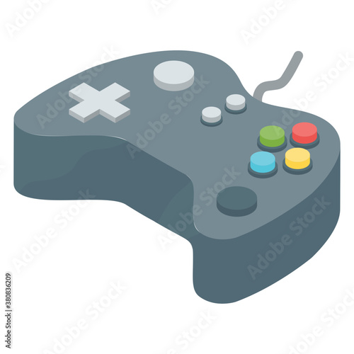
Video game icon in isometric vector 
