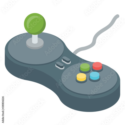 
Video game icon in isometric vector 
