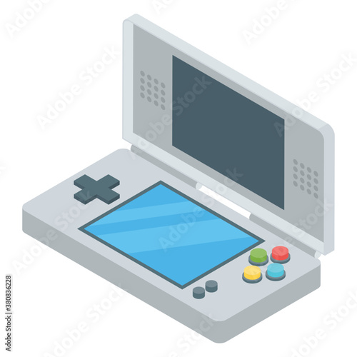 
Video game icon in isometric vector 
