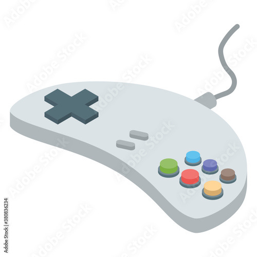 
Video game icon in isometric vector 
