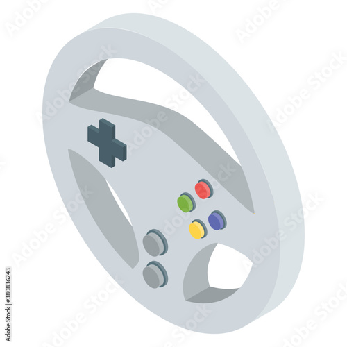
Video game icon in isometric vector 
