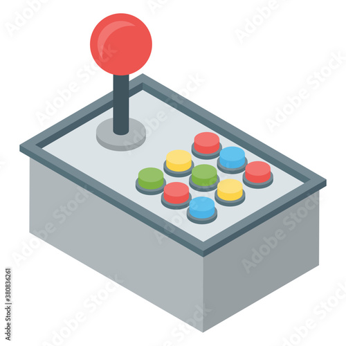 
Video game icon in isometric vector 
