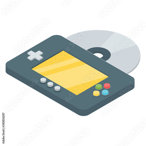 
Video game icon in isometric vector 
