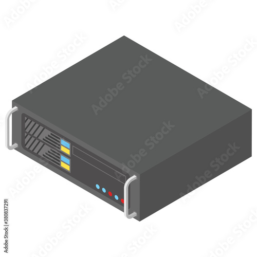 
Data server, isometric vector icon, 
