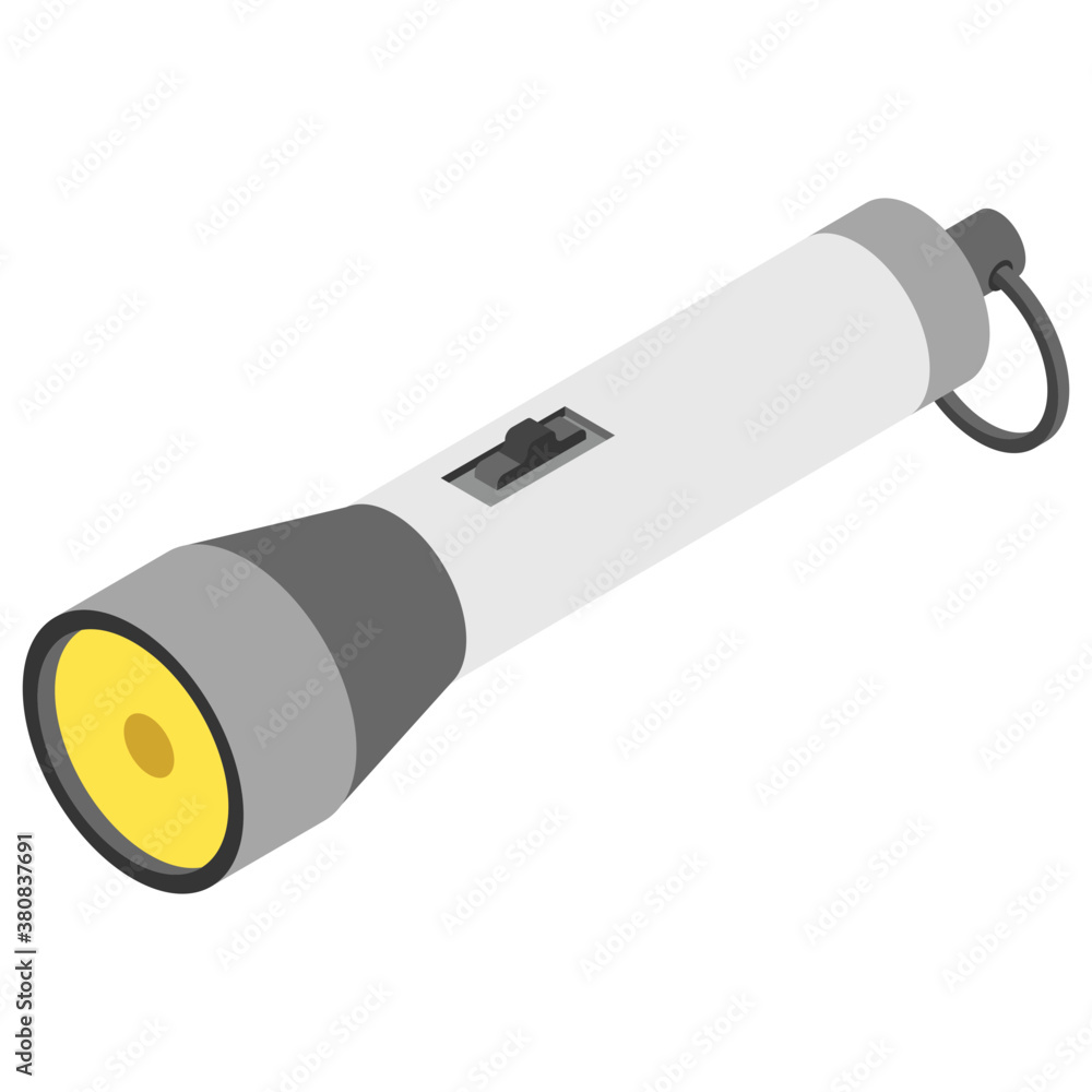 
Torch, isometric vector icon, 
